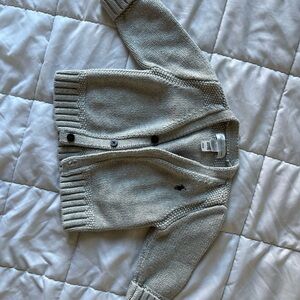 Men's Grey Cardigan Sweater